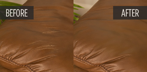 Furniture Repair Before And After, Leather Scratch Repair